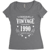 original parts vintage established 1990 perfectly aged Women's Triblend Scoop T-shirt