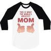 World' s Greatest Mom Looks Like 3/4 Sleeve Shirt