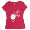 crazy cow Women's Triblend Scoop T-shirt