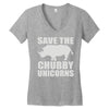 save the chubby unicorns Women's V-Neck T-Shirt