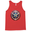 cotton captain america shield distressed, ideal gift or present Tank Top
