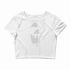 airbrushed stencil Crop Top