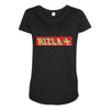 red rizla, ideal gift or birthday present Maternity Scoop Neck T-shirt