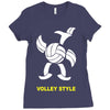 volleyball style sport funny gift present outdoor Ladies Fitted T-Shirt