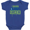 i bleed blue and green Baby Bodysuit