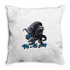 alien eats alien Throw Pillow