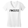 roses are red i'm going to bed Women's V-Neck T-Shirt