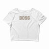 boss funny Crop Top