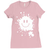 mud splatter smiley face smile forrest gump movie Ladies Fitted T-Shirt