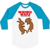 wiener wars dachshund dogs 3/4 Sleeve Shirt
