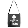 my other ride is a titan Adjustable Strap Totes