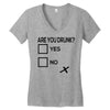 are you drunk check Women's V-Neck T-Shirt