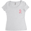 breast cancer ribbon survivor pocket Women's Triblend Scoop T-shirt