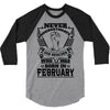 Never Underestimate Dog Rescuer Who Was Born February 3/4 Sleeve Shirt