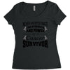 never underestimate the strength and power of a cancer survivor Women's Triblend Scoop T-shirt