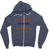 el jefe needs coffee Zipper Hoodie