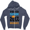 Class of 2017 Proud Father Graduation Zipper Hoodie