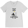 Dad And Son Fishing Partners For Life V-Neck Tee