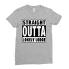 straight outta lonely lodge Ladies Fitted T-Shirt