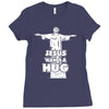 jesus wants a hug Ladies Fitted T-Shirt