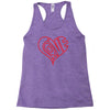 love heart outline valentine's day Racerback Tank