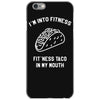fitness fit taco in my mouth funny food eating healthy exercise gym iPhone 6/6s Case