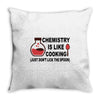 chemistry is like cooking Throw Pillow