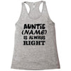 personalised auntie Racerback Tank