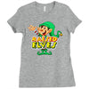 raised by elves elf christmas Ladies Fitted T-Shirt