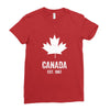 Canada Established 1867 Ladies Fitted T-Shirt