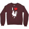 i love cock Crewneck Sweatshirt