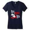 run hippie run Women's V-Neck T-Shirt