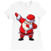 Santa Dabbing Ladies Fitted T-Shirt