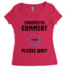 sarcastic comment loading Women's Triblend Scoop T-shirt