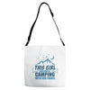 This Girl Loves Camping With Her Fiancee Adjustable Strap Totes