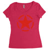 military starfunny retro army war vietnam usa britain fashion Women's Triblend Scoop T-shirt