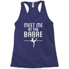 meet me at the barre ballet shoes funny Racerback Tank