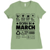 Born In March Ladies Fitted T-Shirt