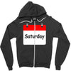 title of day of the week saturday day of the week Zipper Hoodie