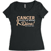 Cancer Picked The Wrong Diva Women's Triblend Scoop T-shirt