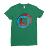 square in circle Ladies Fitted T-Shirt
