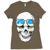 skull holiday Ladies Fitted T-Shirt