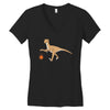 T-Rex Basketball Women's V-Neck T-Shirt