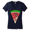 watermelon and beach Women's V-Neck T-Shirt