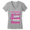 Mammie Was Created Because Need Real Heroes Women's V-Neck T-Shirt