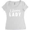 library lady Women's Triblend Scoop T-shirt
