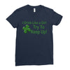 drink like a girl Ladies Fitted T-Shirt