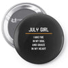July Girl Pin-back button