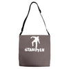 schranz dj , hacke, musik Adjustable Strap Totes