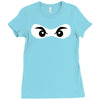 ninja mask eyes martial arts novelty Ladies Fitted T-Shirt